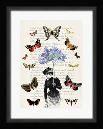 Framed Lady of Butterflies Print