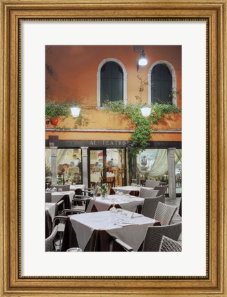Framed Al Teatro Cafe, Venezia Print