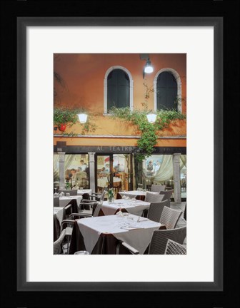 Framed Al Teatro Cafe, Venezia Print