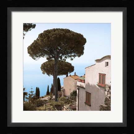Framed Amalfi Coastal Villas Print