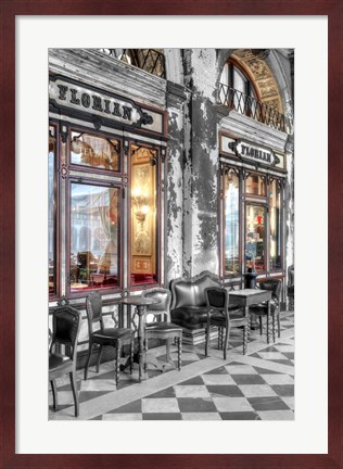 Framed Caffe Florian, Venezia Print