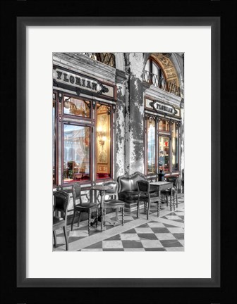 Framed Caffe Florian, Venezia Print