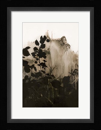 Framed Silhouette Leaves 2 Print