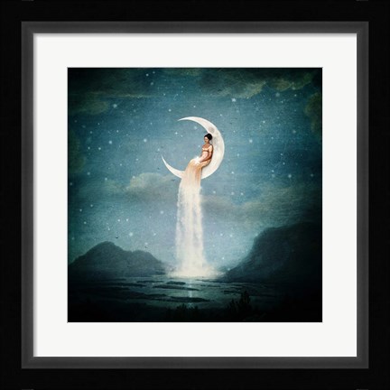 Framed Moon River Lady Print