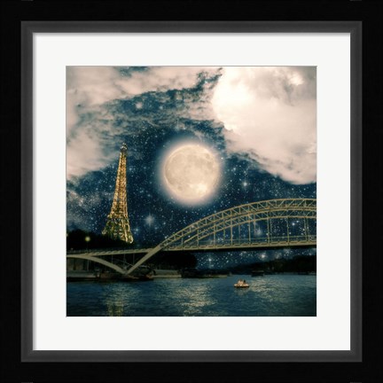 Framed One Starry Night in Paris Print