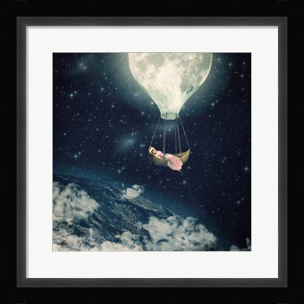 Framed Moon Carries Me Away Print