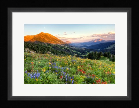 Framed Wildfire Moonrise Print