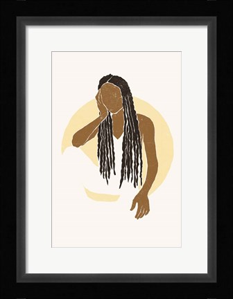 Framed Boho Sun I Print