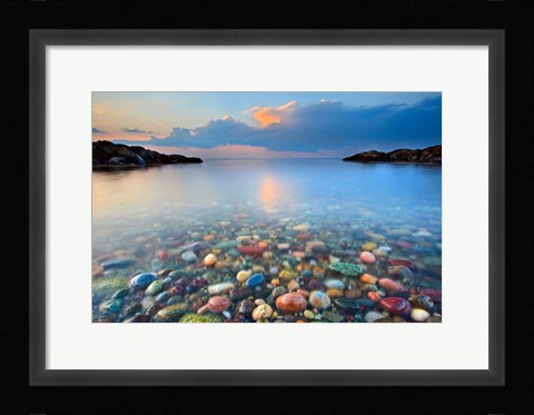 Framed Colored Rocks Print