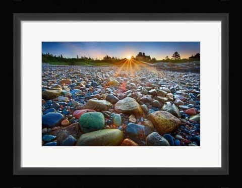 Framed Schoodic Rocks Print