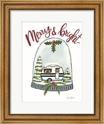 Framed Merry and Bright Camper Print
