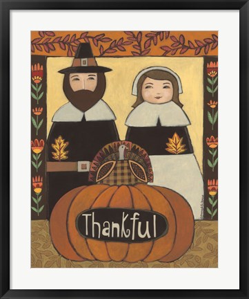 Framed Thankful Pilgrims Print