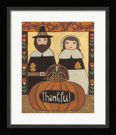 Framed Thankful Pilgrims Print
