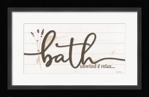 Framed Bath Unwind &amp; Relax Print