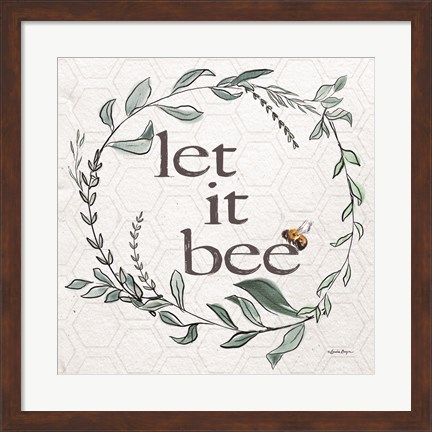 Framed Let It Bee Print