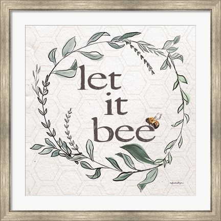 Framed Let It Bee Print