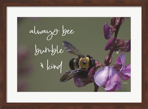 Framed Always Bee Bumble &amp; Kind Print