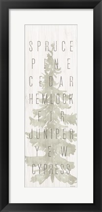 Framed Pine Types Print