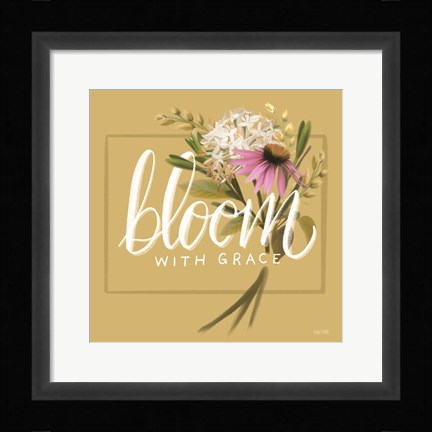 Framed Bloom with Grace Print
