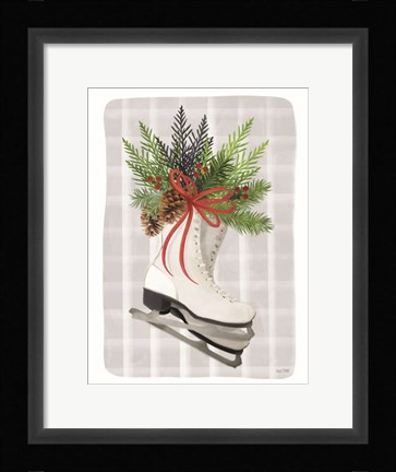 Framed Christmas Skates Print