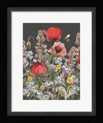 Framed Summer Garden Buzz Print