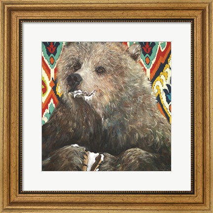 Framed Bear Wants Smore Print