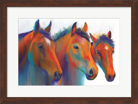 Framed Painted Ponies Print