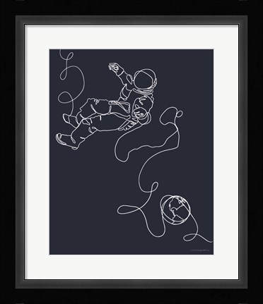 Framed Lines in Space 1 Print