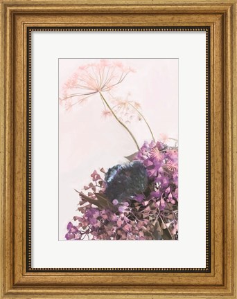 Framed Pink Dandelion Print