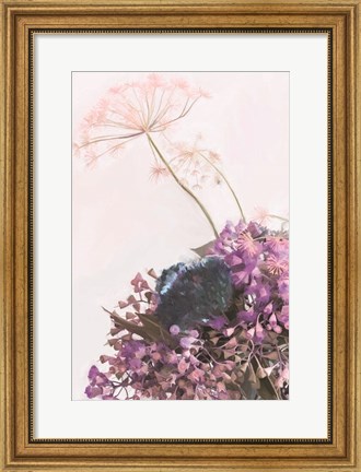 Framed Pink Dandelion Print