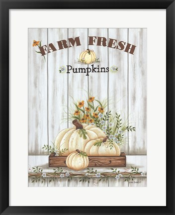 Framed Farm Fresh Pumpkin Print