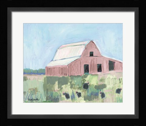 Framed Pastel Barn II Print