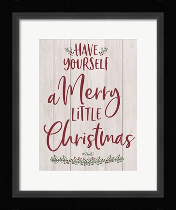 Framed Merry Little Christmas Print