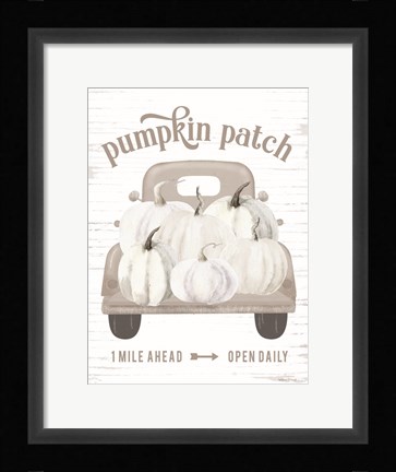Framed Pumpkin Patch Truck Print