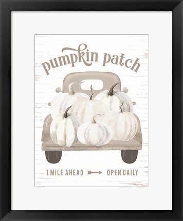 Framed Pumpkin Patch Truck Print