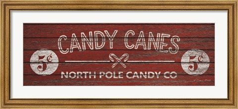 Framed Candy Canes Print