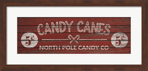 Framed Candy Canes Print