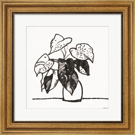 Framed Urn with Plant Print