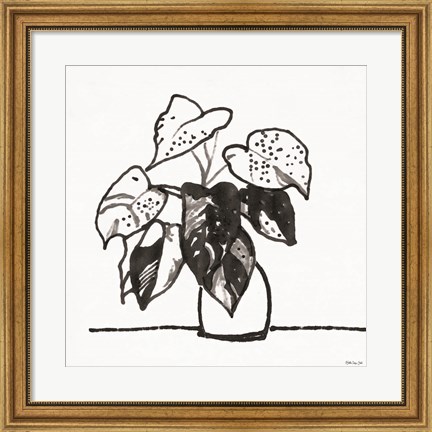 Framed Urn with Plant Print