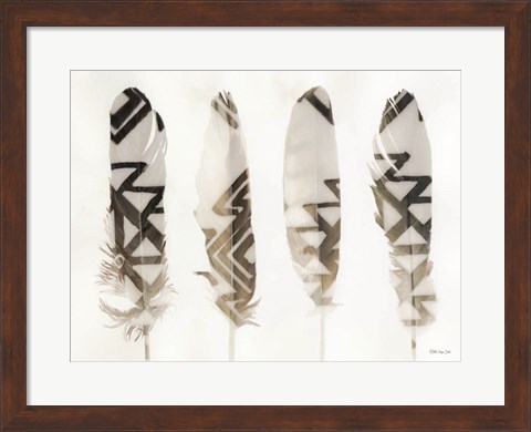 Framed Feathers 1 Print