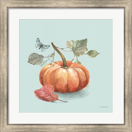 Framed Autumn in Nature 04 on Aqua Print
