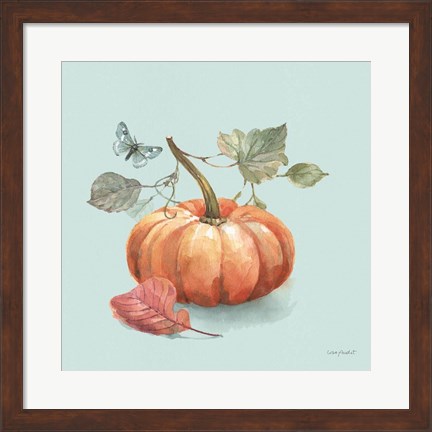 Framed Autumn in Nature 04 on Aqua Print