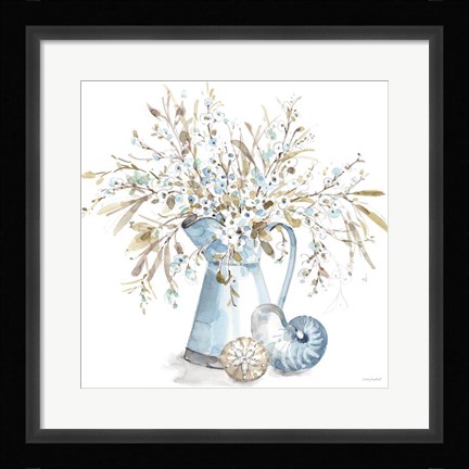 Framed Blue Escape Coastal 04 Print