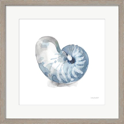 Framed Blue Escape Coastal 05 Print