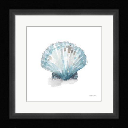 Framed Blue Escape Coastal 06 Print