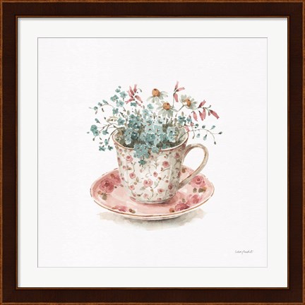 Framed Garden Tea 04 Print