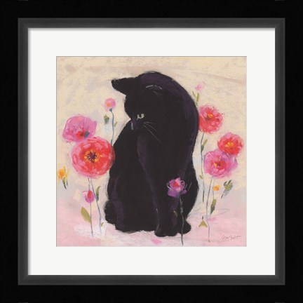 Framed Nina the Cat 01 Print
