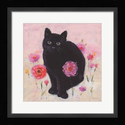 Framed Nina the Cat 02 Print