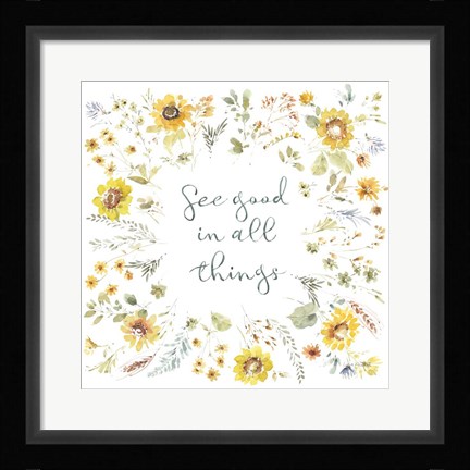 Framed Sunflowers Forever 10 Print