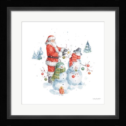 Framed Welcoming Santa 07 Print